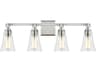 Monterro Four Light Vanity Modern Satin Nickel
