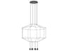 Wireflow 8-Light Black Geometric Pendant