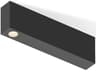 Offset 1-Light Black Linear Flush Mount
