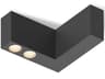 Offset 2-Light Black Geometric Linear Flush Mount