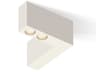 Offset 2-Light Warm White Geometric Linear Flush Mount