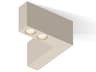 Offset 2-Light Off White Geometric Linear Flush Mount