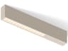 Offset 1-Light Off White Linear Flush Mount