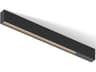 Offset 1-Light Black Linear Flush Mount