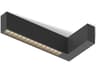 Offset 1-Light Black Geometric Linear Flush Mount