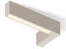 Offset 1-Light Off White Geometric Linear Flush Mount