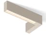 Offset 1-Light Off White Geometric Linear Flush Mount