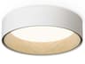 Duo 1-Light White Drum Flush Mount