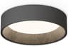 Duo Petra 1-Light Graphite Black Drum Flush Mount