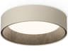 Duo Petra 1-Light Cream Off White Drum Flush Mount