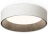 Duo Petra 1-Light White Drum Flush Mount