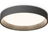 Duo Petra 1-Light Graphite Black Drum Flush Mount