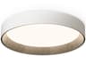 Duo Petra 1-Light White Drum Flush Mount