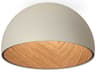 Duo 1-Light American Walnut Cream Off White Dome Flush Mount