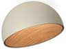 Duo 1-Light American Walnut Cream Off White Dome Flush Mount