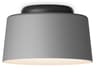 Tube 1-Light Gray Drum Flush Mount