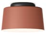 Tube 1-Light Terra Red Drum Flush Mount