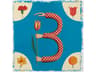 Vida Porcelain Plaque Letter B