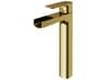 Amada Matte Brushed Gold Single-Handle Waterfall Vessel Bathroom Faucet