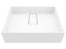 Bryant Rectangular Matte Stone Vessel Bathroom Sink in Modern White