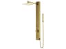 Orchid Matte Brushed Gold 2-Jet Shower Panel System with Square Head and Hand Shower Wand
