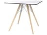 Faz Wood Square Plastic Dining Table