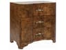 3-Drawers Brown Hardwood Nightstand