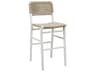Hardwood Matte White Lacquer Bar Stool