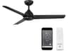 Mocha 54 inch Smart Ceiling Fan in Matte Black