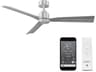 Clean 52-Inch Smart Ceiling Fan in Brushed Aluminum