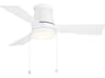 Hug 44 Inch Flush Mount Ceiling Fan with LED Light