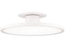 Twist-N-Lite 1-Light White Round Semi Flush Mount