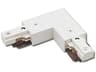 White Right L Connector for 2-Circuit J-Track