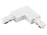 White Right L Connector for J-Track