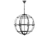 Heritage 6-Light Matte Black Globe Pendant