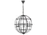 Heritage 5-Light Matte Black Globe Pendant