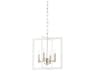 4-Light Matte White Polished Nickel Mini Pendant