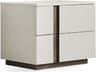 Romina Left Nightstand in Light Grey and Walnut