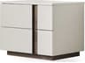 Romina Right Nightstand in Light Grey and Walnut