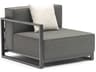 Sensation Dark Grey Fabric Cushion Lounge Chair