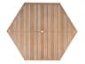 Extruded Aluminum Tri-Slat Hexagonal Table Top with Umbrella Hole