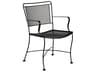 Constantine Wrought Iron Patio Dining Arm Chair