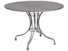 Wrought Iron Round Patio Dining Table with Umbrella Hole