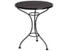 Parisienne Wrought Iron Round Mesh Top Outdoor Patio Bistro Table