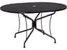 Wrought Iron Mesh Oval 8-Spoke Outdoor Patio Dining Table with Umbrella Hole