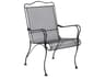 Tucson Wrought Iron High Back Outdoor Patio Dining Arm Chair
