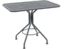 Wrought Iron Mesh Square Outdoor Patio Bistro Table