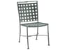 Sheffield Wrought Iron Patio Dining Side Chair with Cushion