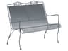Briarwood Wrought Iron High Back Outdoor Loveseat with Cushion