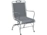 Briarwood Wrought Iron High Back Coil Spring Outdoor Lounge Chair